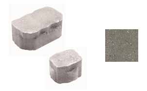 Плитка тротуарная, в комплекте 2 камня, Арена 1АР.6, гладкая, серый, завод Выбор