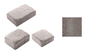 Плитка тротуарная, в комплекте 3 камня, Урико 1УР.4, гладкая, коричневый, завод Выбор