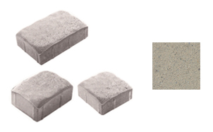 Плитка тротуарная, в комплекте 3 камня, Урико 1УР.6, белый, завод Выбор