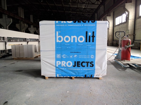 Газобетонные блоки Bonolit Projects (г.Электросталь) D600 B5,0 600х250х375