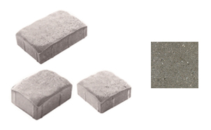 Плитка тротуарная, в комплекте 3 камня, Урико 1УР.6, гладкая, серый, завод Выбор