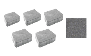 Плитка тротуарная, в комплекте 5 камней, Антик 3А.6, черный, завод Выбор