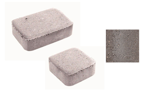 Плитка тротуарная, в комплекте 2 камня, Классико 1КО.4, гладкая, коричневый, завод Выбор