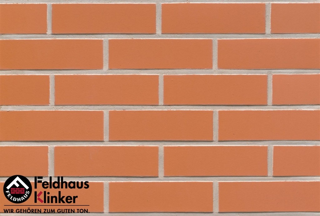 Клинкерная фасадная плитка Feldhaus Klinker R220 Terracotta liso гладкая NF9, 240*9*71 мм