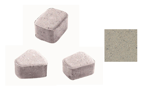 Плитка тротуарная, в комплекте 3 камня, Классико 2КО.6, белый, завод Выбор